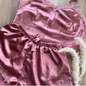 Pink Silk Sleepwear Set 💘